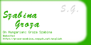 szabina groza business card